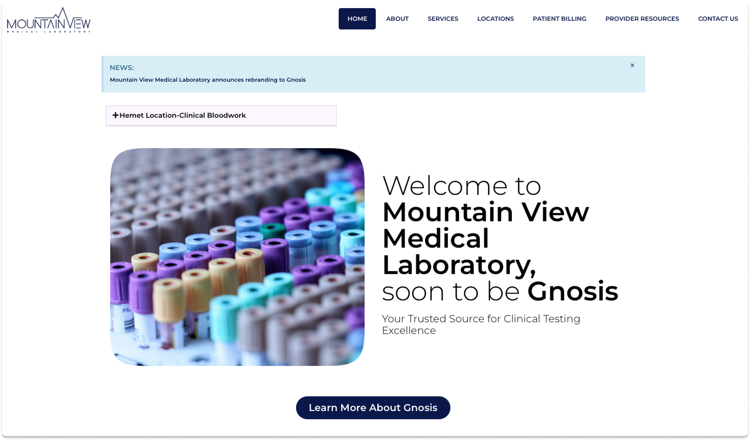 covid clinic home page